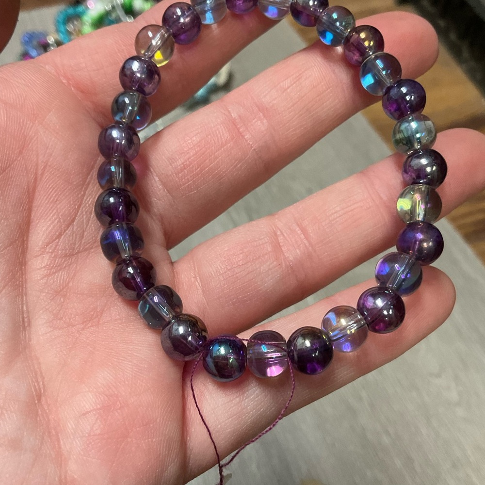 Elegant Purple Beaded Bracelet